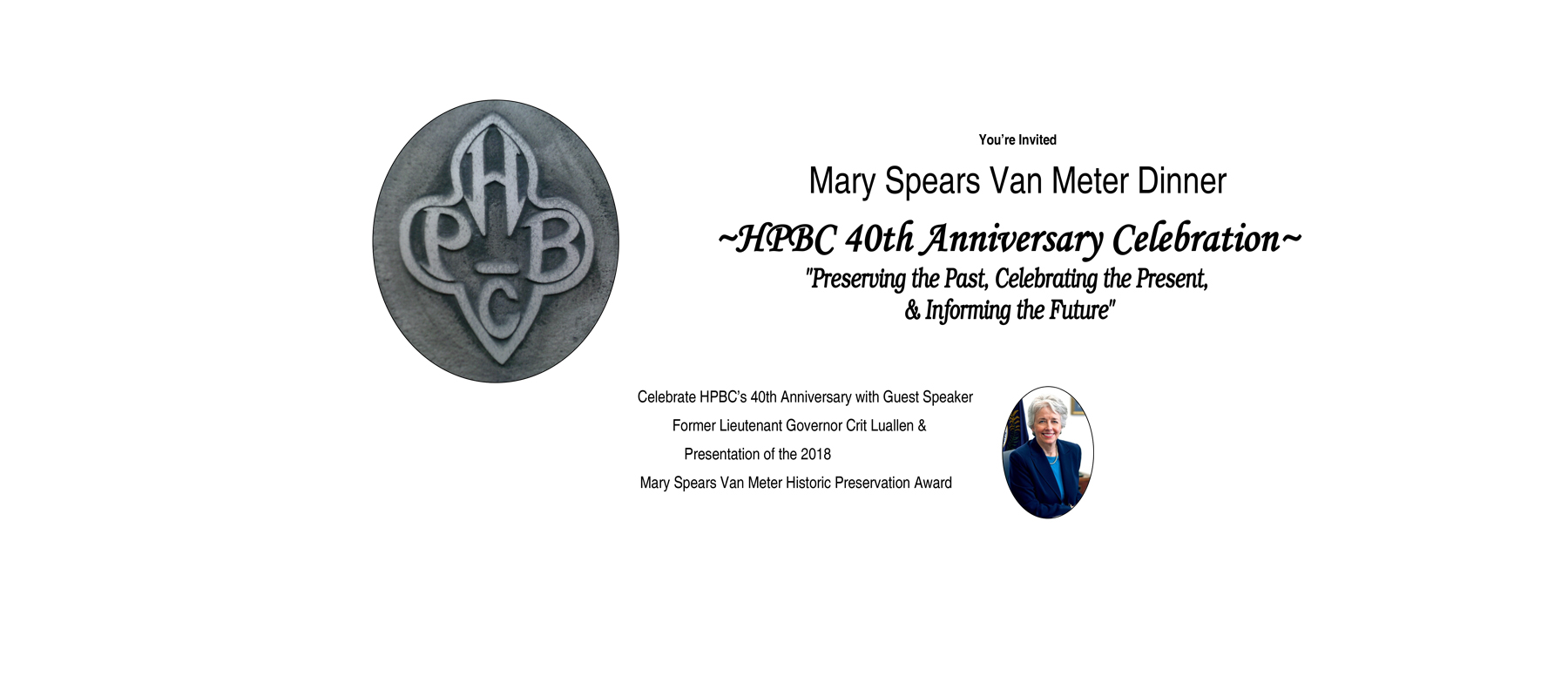 Mary Spears Van Meter Dinner, August 11th